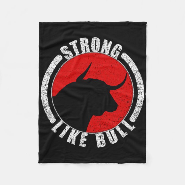 Stark som Bull Bodybuilding and Power Lyft 1 Fleecefilt (Framsidan)