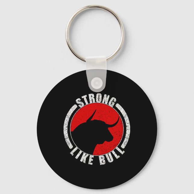 Stark som Bull Bodybuilding and Power Lyft 1 Nyckelring (Framsida)