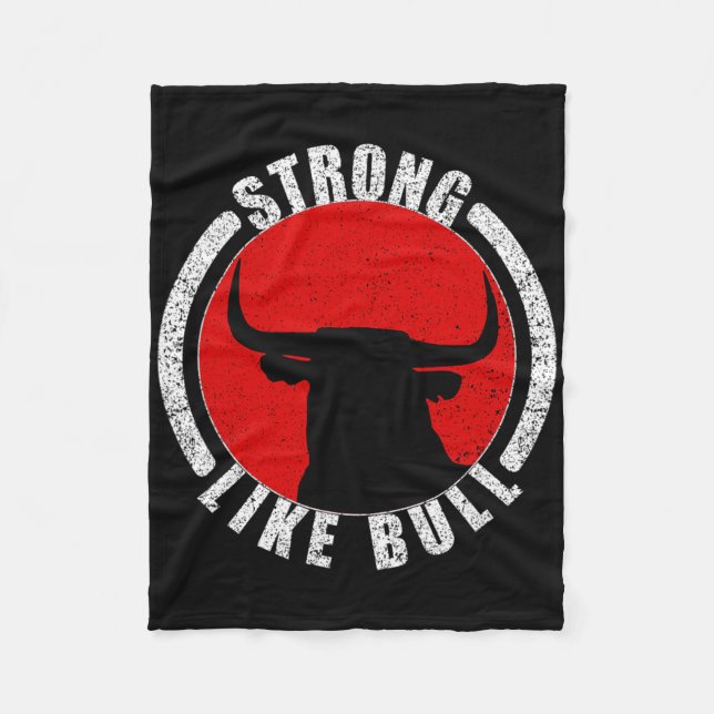 Stark som Bull Bodybuilding and Power Lyft 2 Fleecefilt (Framsidan)