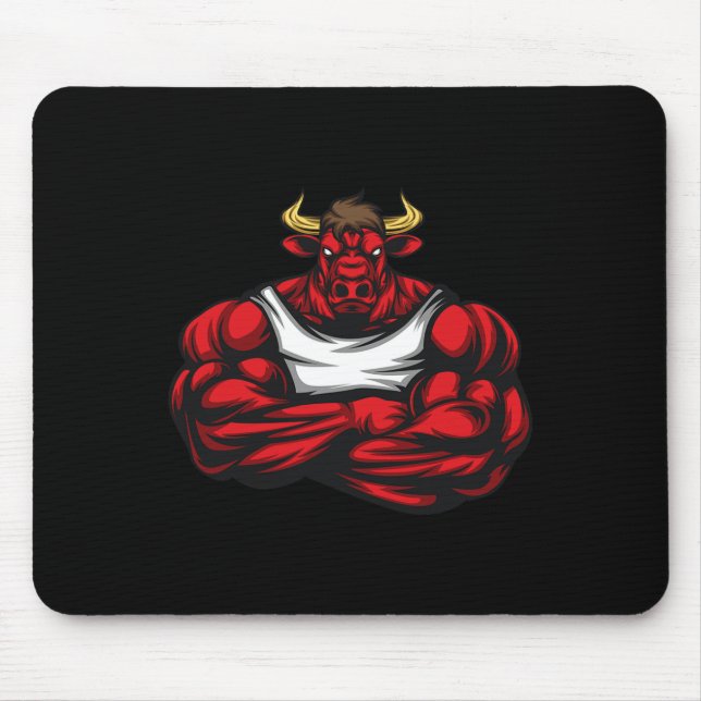 Stark som Bull Bodybuilding Musmatta (Framsidan)
