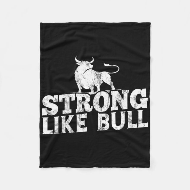 Stark som Bull Powerlift Bodybuilding 10 Fleecefilt (Framsidan)