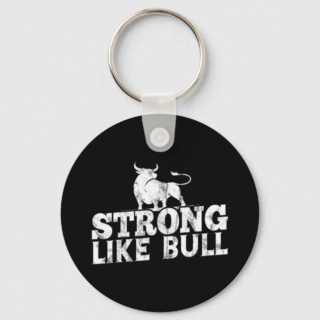 Stark som Bull Powerlift Bodybuilding 10 Nyckelring (Framsida)