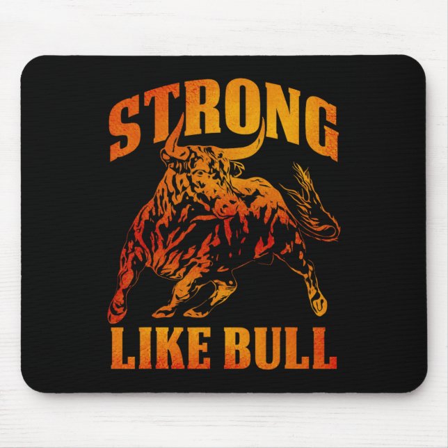 Stark som Bull Powerlift Bodybuilding 11 Musmatta (Framsidan)