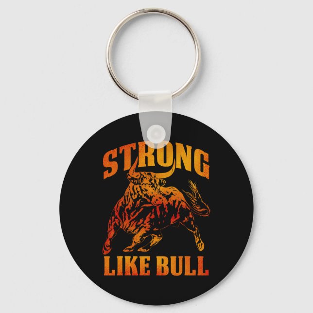 Stark som Bull Powerlift Bodybuilding 11 Nyckelring (Framsida)