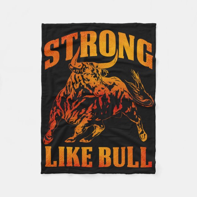 Stark som Bull Powerlift Bodybuilding 12 Fleecefilt (Framsidan)