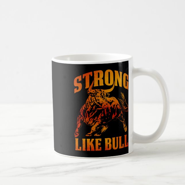 Stark som Bull Powerlift Bodybuilding 12 Kaffemugg (Höger)