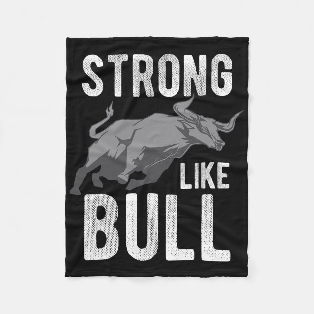 Stark som Bull Powerlift Bodybuilding 2 Fleecefilt (Framsidan)