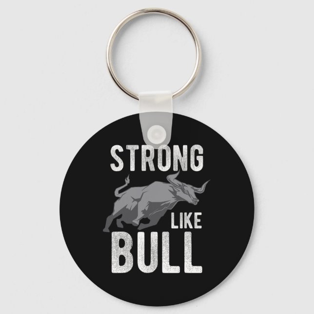Stark som Bull Powerlift Bodybuilding 2 Nyckelring (Framsida)