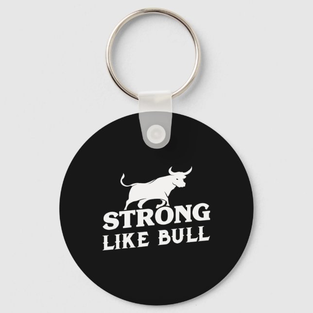 Stark som Bull Powerlift Bodybuilding 3 Nyckelring (Framsida)
