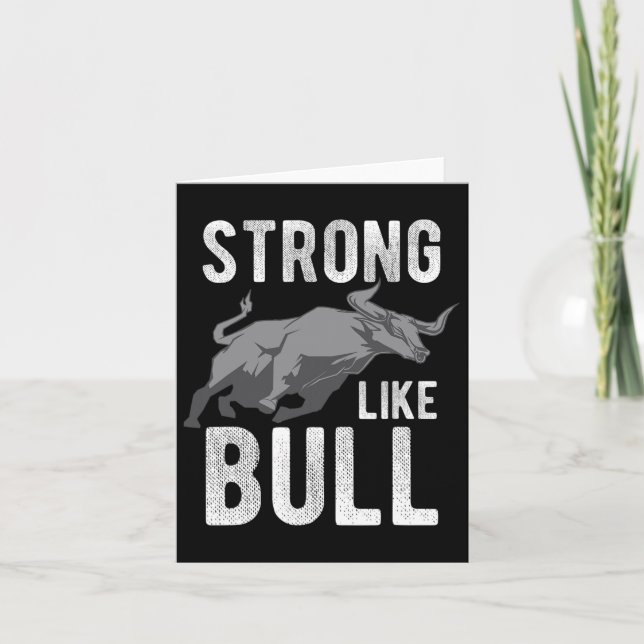 Stark som Bull Powerlift Bodybuilding 4 Kort (Framsida)