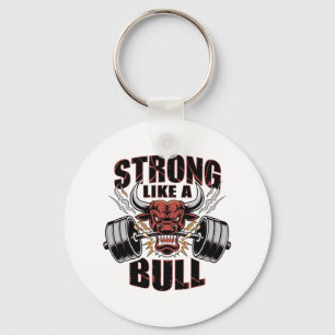 Stark som Bull Powerlift Bodybuilding 5 Nyckelring