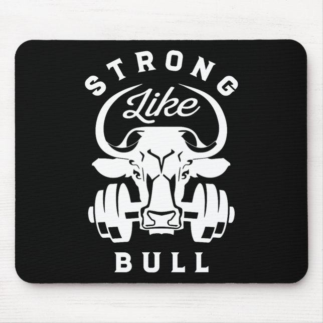 Stark som Bull Powerlift Bodybuilding 7 Musmatta (Framsidan)