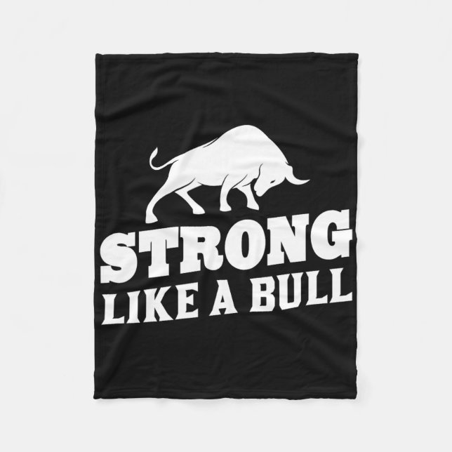 Stark som Bull Powerlift Bodybuilding 9 Fleecefilt (Framsidan)