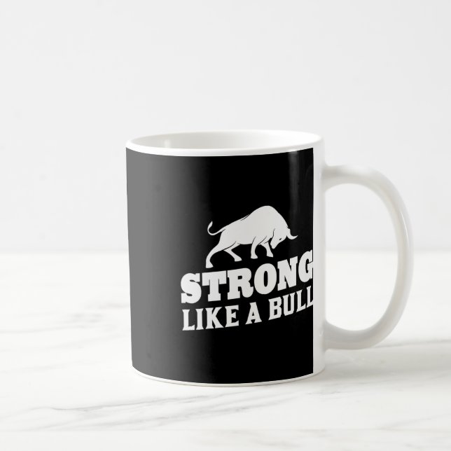 Stark som Bull Powerlift Bodybuilding 9 Kaffemugg (Höger)