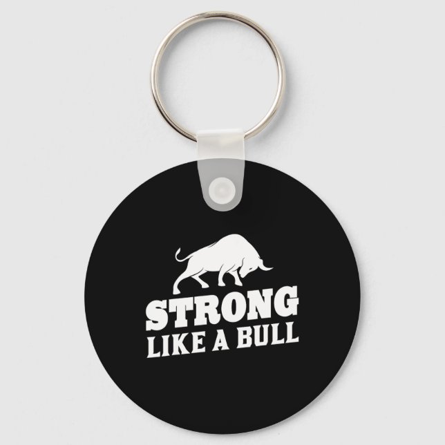 Stark som Bull Powerlift Bodybuilding 9 Nyckelring (Framsida)