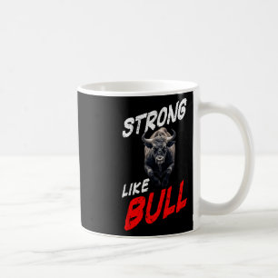 Stark som Bull Powerlift Bodybuilding Gym Kaffemugg