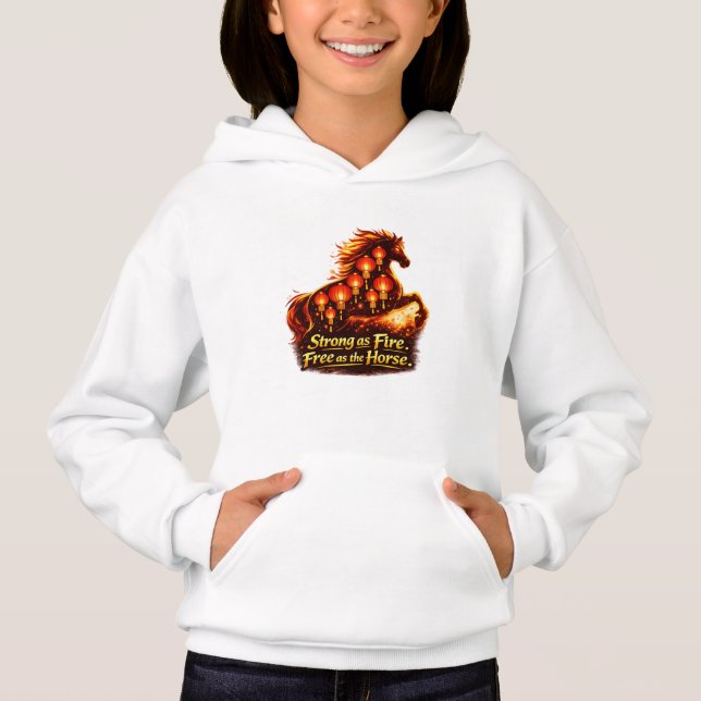 Stark som eld fri som hästlaternen konst t shirt (Framsida)