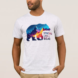 Stark som en björnfärgad utomhus t shirt