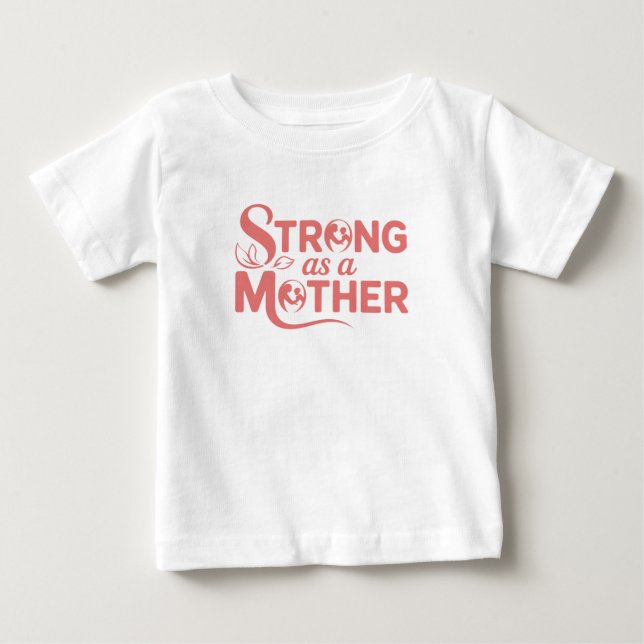 Stark som en mamma Baby-bodysuit för småttingar T Shirt (Framsida)