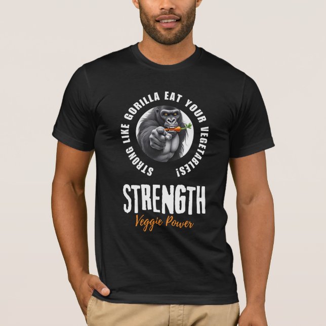 Stark som Gorilla | Fabriksdrivet Fitness Tee (Framsida)