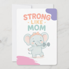 Stark som mamma Baby Shower Inbjudningskort