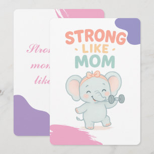 Stark som mamma Baby Shower Inbjudningskort