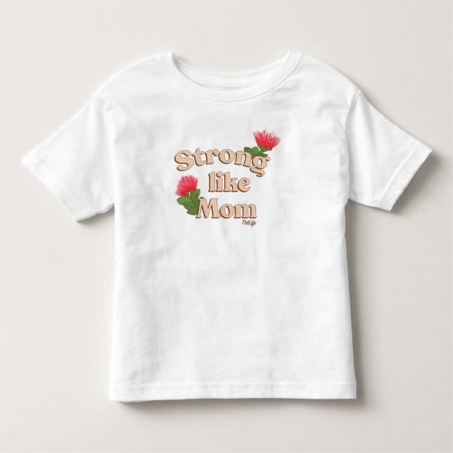 Stark som Mamma (vit) T-Shirt (Framsida)