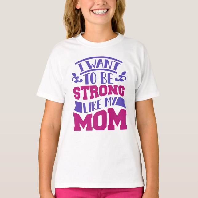 Stark som My Mamma Girls' T-Shirt - Starkare Kid (Framsida)