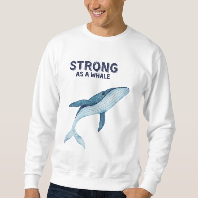 Stark som Whale Sweatshirt (Framsida)