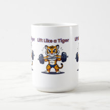 **Stark Tiger – Söt Tiger som Lyfter Vikter Illust