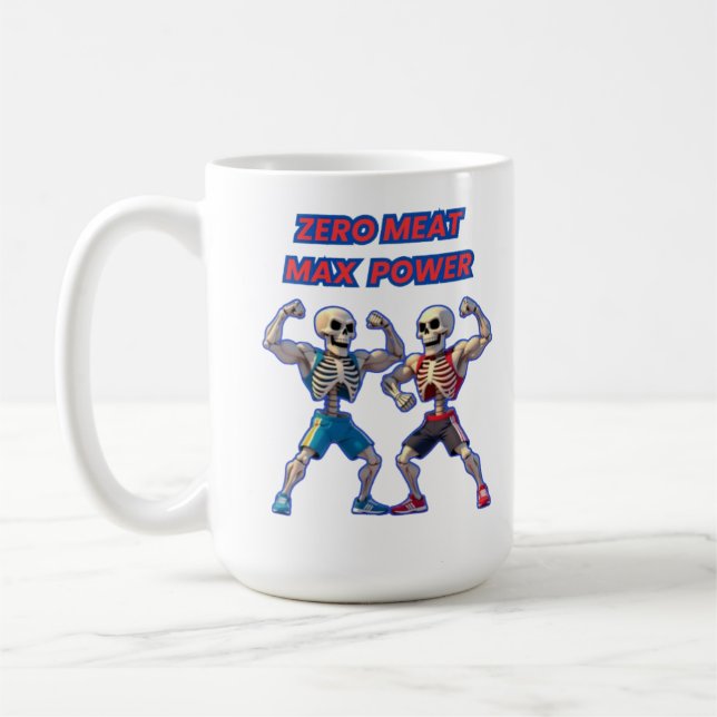 Stark till benet – Rolig skelettmuskeldesign Kaffemugg (Vänster)