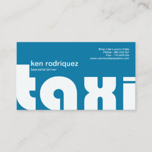 Stark tjänsten Bright Big Taxi Brev Taxi Visitkort