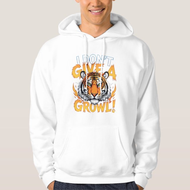 Stark typografisk design för Tigerjägare Hoodie (Framsida)