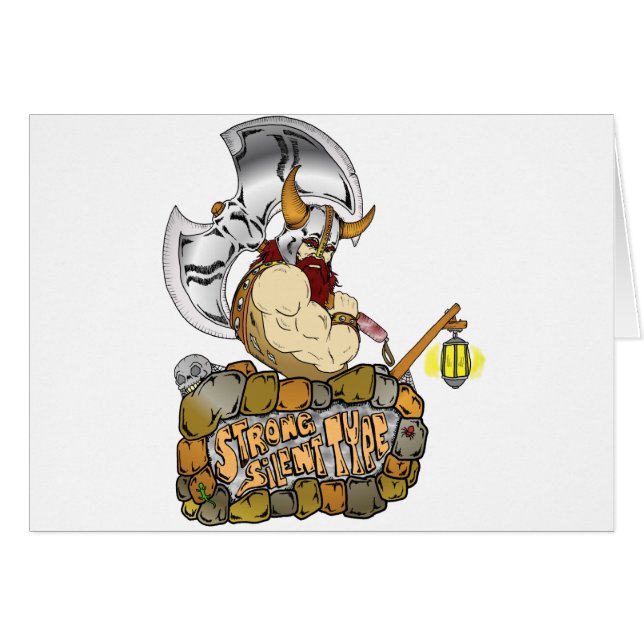 Stark tyst typ hälsningskort (Framsidan Horizontal)