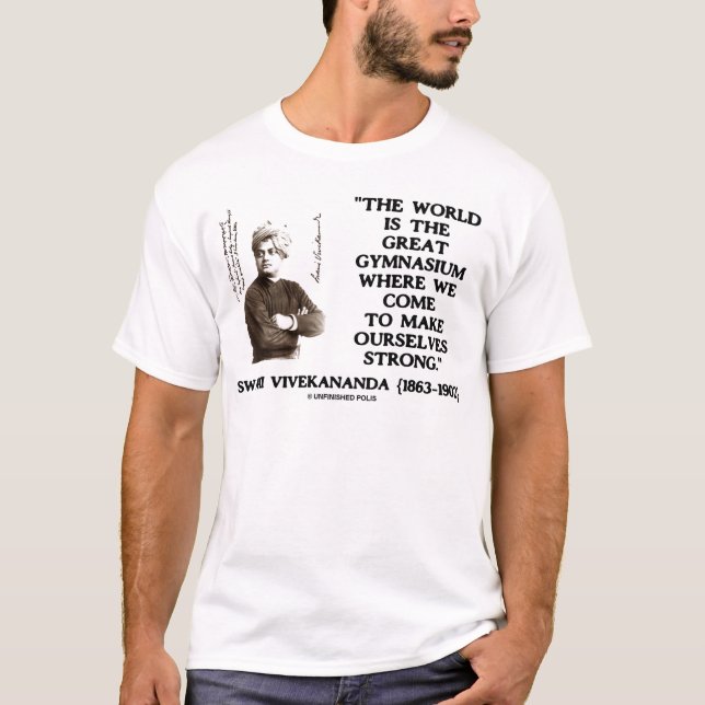 Stark underbar gymnastiksal för SwamiVivekananda T-shirt (Framsida)