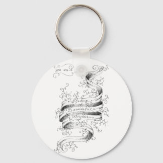 Stark, vacker och Modig Nyckelring