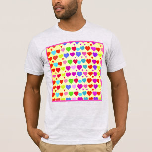 Stark Vibrant Kärlek Mönster T Shirt