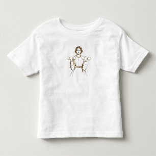 Stark Vintage för flickor Illustration av lyftvikt T Shirt