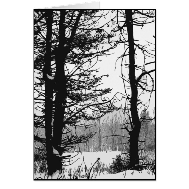 Stark Vinter Day Hälsningskort (Framsidan)