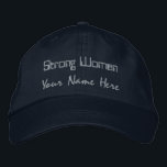 Stark Women Personlig Navy-Hat Snyggt Women's Broderad Keps<br><div class="desc">Med detta alternativ,  justerbara sockel i klassisk marin färg,  firar du styrka och individualitet. Med texten "Starka kvinnor" med anpassningsbarna "Ditt namn här",  som är broderad,  är detta tak en snyggt som hedrar egenmakt. Beställ din i dag och bära ditt förtroende stolt!</div>