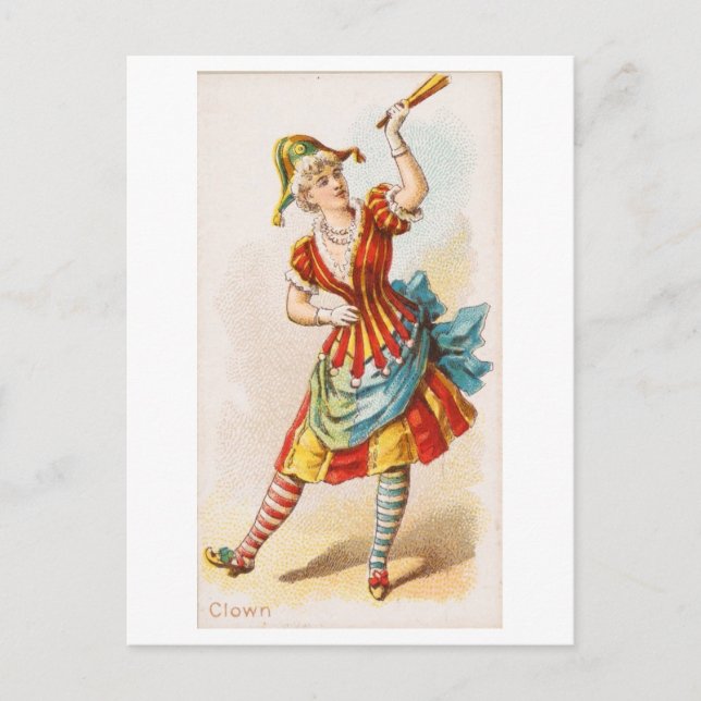 Stark Women Series #28: Clown Vintage Vykort (Framsida)