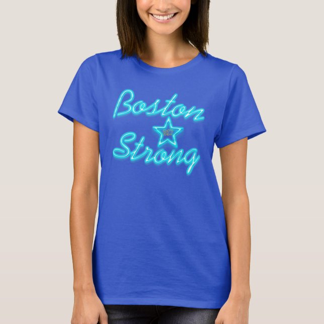 Starka Boston och glöda Tee Shirt (Framsida)
