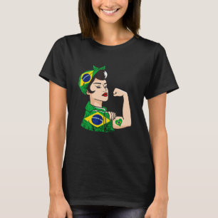 Starka brasilianska kvinnor Brasilien brasilianska T Shirt