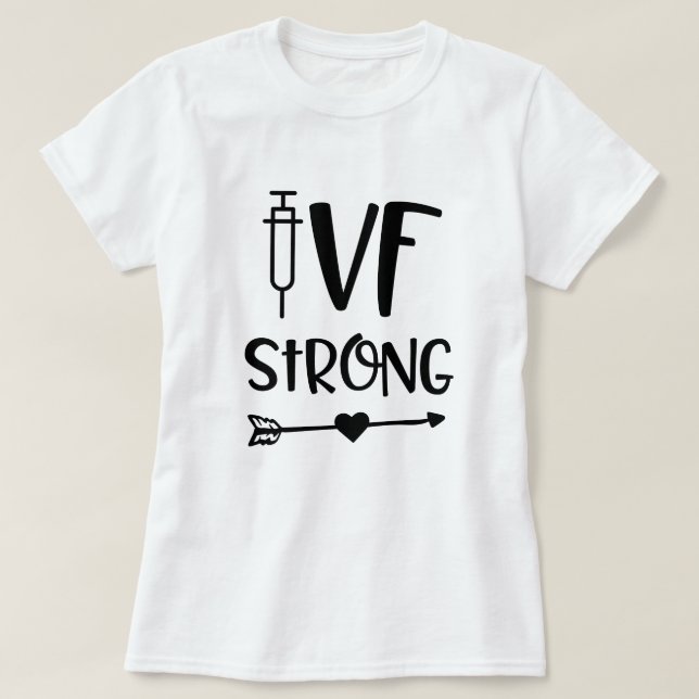 Starka citationsteckenkvinna för IVF in vitro gåva T Shirt (Design framsida)