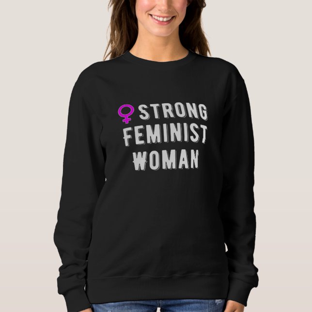 Starka feministiska kvinnor t shirt (Framsida)