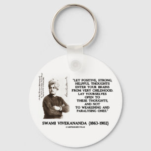 Starka hjälpsamma tankar för SwamiVivekananda Nyckelring