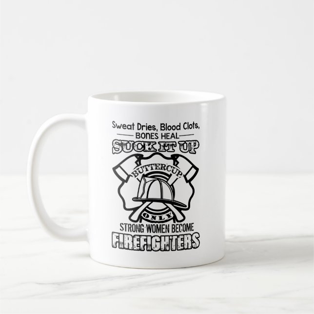 Starka kvinnor blir brandmanmuggen kaffemugg (Vänster)