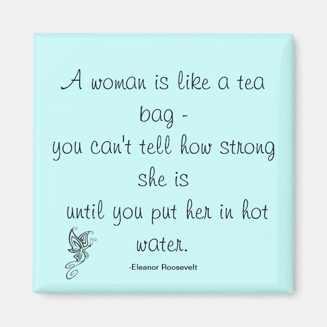 Starka kvinnor Citat Roosevelt Magnet (Framsidan)