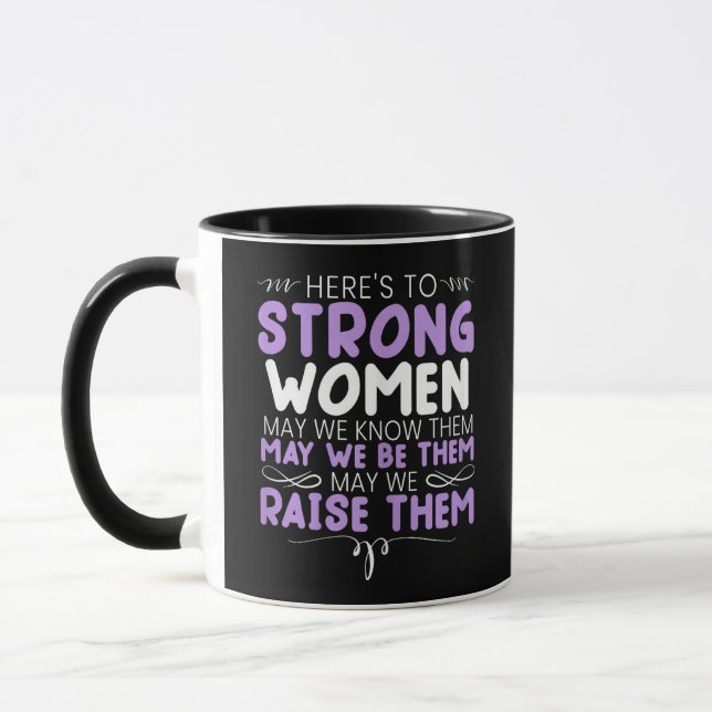 Starka Kvinnor Feminist Feminism Kvinnor Upp Jämst Mugg (Vänster)