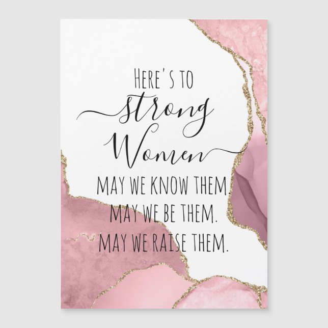 Starka kvinnor  och Guld Agate Elegant Girly Gift (Framsida)